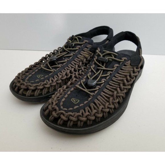 KEEN Uneek Black & Green Cord Shoe Sandals Mens Size 8 40.5 main image 5